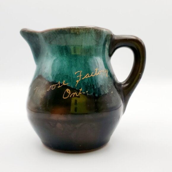 Blue Mountain Style Pottery Milk Server MOOSE FACTORY ONTARIO Marking Glazed - Picture 3 of 9